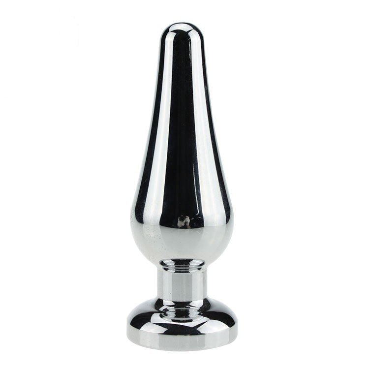 Spartan Steel Aluminium Buttplug met Kristal - Medium