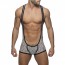 Addicted Tiger Print Bottomless Singlet - Grijs voorkant