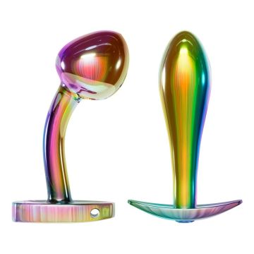 Anos Metalen Buttplug Set - Regenboog kleuren