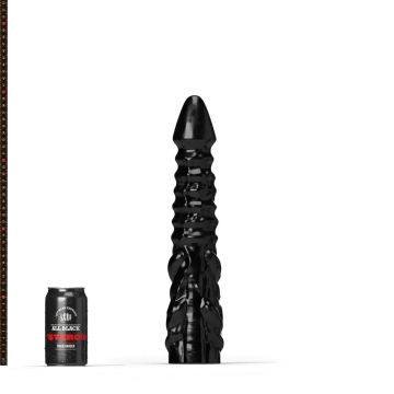 All Black Steroid Allez Dildo Zwart - 40 cm