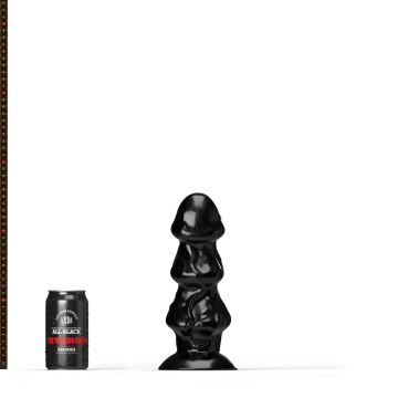 All Black Steroid Dildo Shuttlecock Zwart - 25 cm