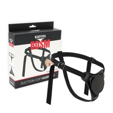 Kiotos Strap On Harnas Suction Cup - Zwart