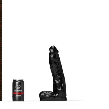 All Black Steroid Dildo The Coach Zwart - 30 cm