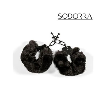 Sodorra Fluffy Handboeien - Zwart