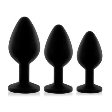 Rianne S Booty Plug Set Zwart - 3 stuks