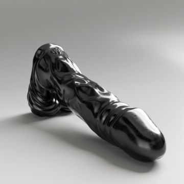 All Black Steroid The Referee Dildo Zwart - 45 cm