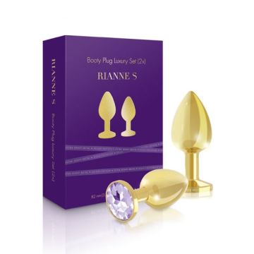 Rianne S Booty Plug Luxury Set Gold - 2 stuks
