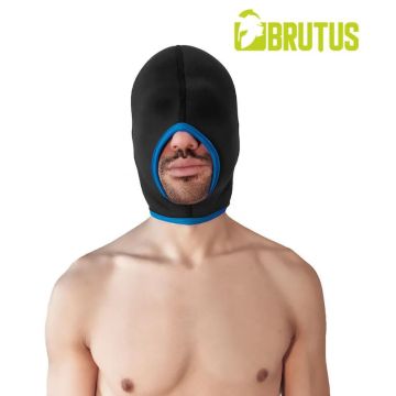 BRUTUS Blind Neopreen Face Fucker BDSM Masker - Zwart/Blauw