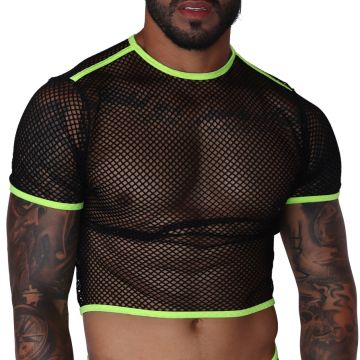 GIGO Mesh Crop Top Boox - Geel