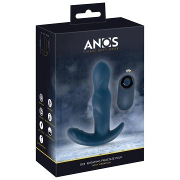 Anos Roterende Prostaat Vibrator RC met Afstandsbediening - Blauw