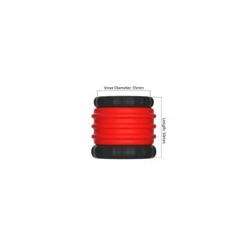 Kiotos 2 in 1 Silicone Cockring en Stretcher Rood