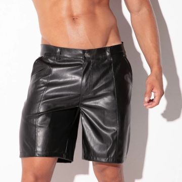Leatherette Shorts - Zwart