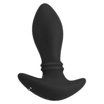 Anos Vibrerende Buttplug RC Moving Rings - Zwart