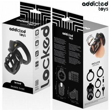 Addicted Toys Locked Kuisheidskooi Gilden Cage - 8.5 cm