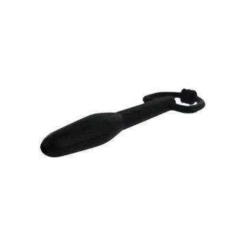 Siliconen Penis Plug met ring - Zwart