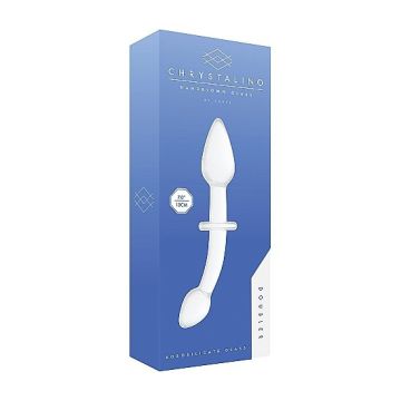 Chrystalino Glazen dildo Doubler - Wit