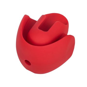 Rimba - Ballgag met Bit & Studs - Zwart/Rood