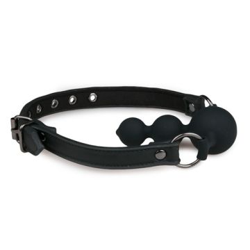 Easytoys Ball Gag met Silicone Beads Pecker Gag - Zwart