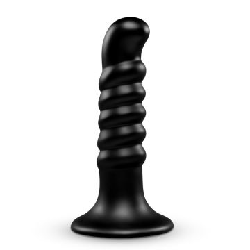 B-Vibe Curved en Ribbed Dildo met Zuignap Krush - 24 cm