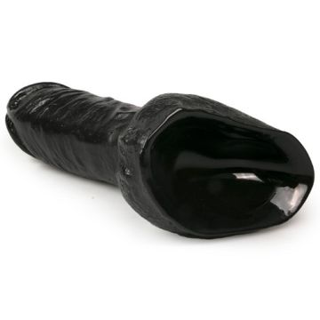 All Black Realistische Dildo Zwart - 29 cm