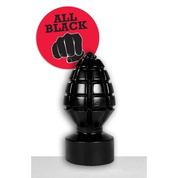 All Black Liam Buttplug Rood - 12 cm