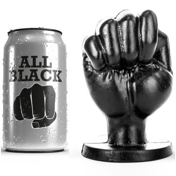 All Black Fist Plug Zwart - S