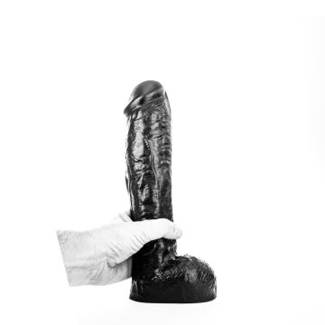 All Black Realistische Dildo Zwart - 29 cm