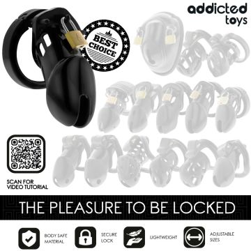 Addicted Toys Kuisheidskooi Obsidian Hold Zwart - Maat M