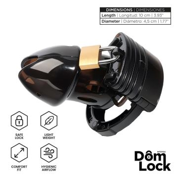 DomLock Kuisheidskooi met Spacers Cell - Zwart