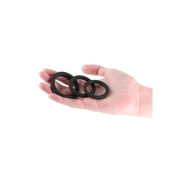 Renegade Cockring Set Slim Rings Zwart - 3 Stuks