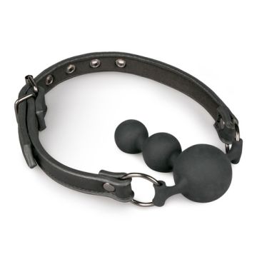 Easytoys Ball Gag met Silicone Beads Pecker Gag - Zwart