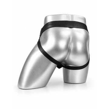 MisterMitch Leren Jockstrap - Zwart/Geel