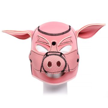 Pink Pig Masker Neoprene BDSM - Roze