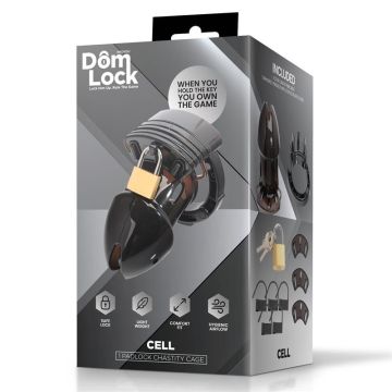 DomLock Kuisheidskooi met Spacers Cell - Zwart