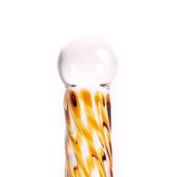 Kiotos Glazen Dildo Black & Yellow Rocket - 19 cm