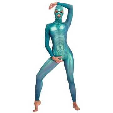 Beasty Cocks Beasty Jumpsuit Reptiel - Blauw