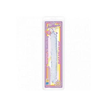 Dubbele Dildo - Lichtblauw - Crystal Jellies