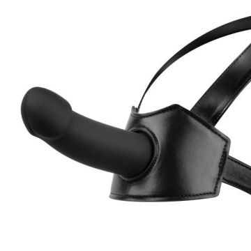 Bedroom Fantasies Hoofd Harnas met Strap-On Systeem - Zwart