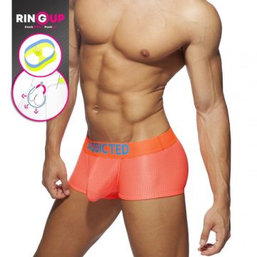 Addicted Ring Up Neon Mesh Trunk - Neon Oranje
