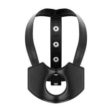 Bedroom Fantasies Hoofd Harnas met Strap-On Systeem - Zwart