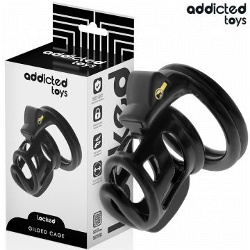 Addicted Toys Locked Kuisheidskooi Gilden Cage - 8.5 cm