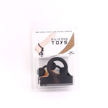 Kiotos Siliconen Ball Stretcher met Gewicht - Zwart