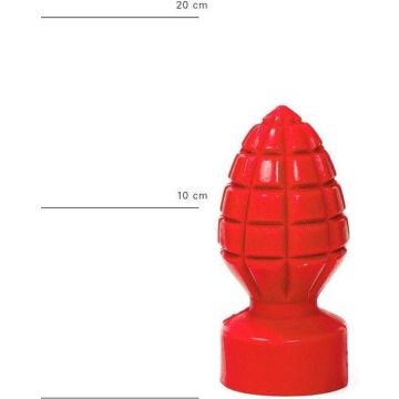 All Black Liam Buttplug Rood - 12 cm