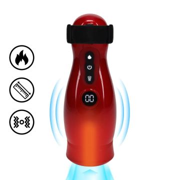 Pumped Vibrerende Masturbator Pomp met Telefoonhouder Virtuo - Rood
