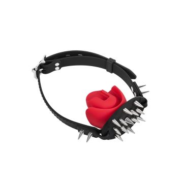 Rimba - Ballgag met Bit & Studs - Zwart/Rood