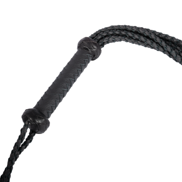 Leren Gevlochten Zweep met Veren Rimba Bondage Play