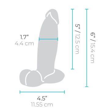 Realistische Dildo slipskin girthy 15.4 cm