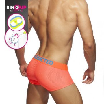 Addicted Ring Up Neon Mesh Trunk - Neon Oranje