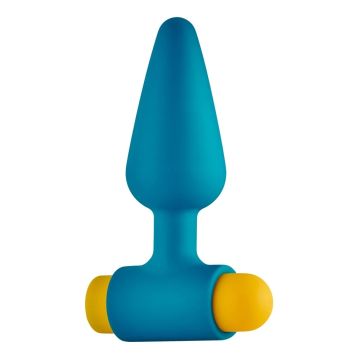 Dreamtoys Buttplug met Vibrerende Bullet Wave Buzzer - Blauw