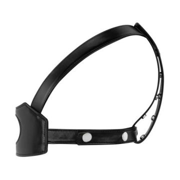 Bedroom Fantasies Hoofd Harnas met Strap-On Systeem - Zwart